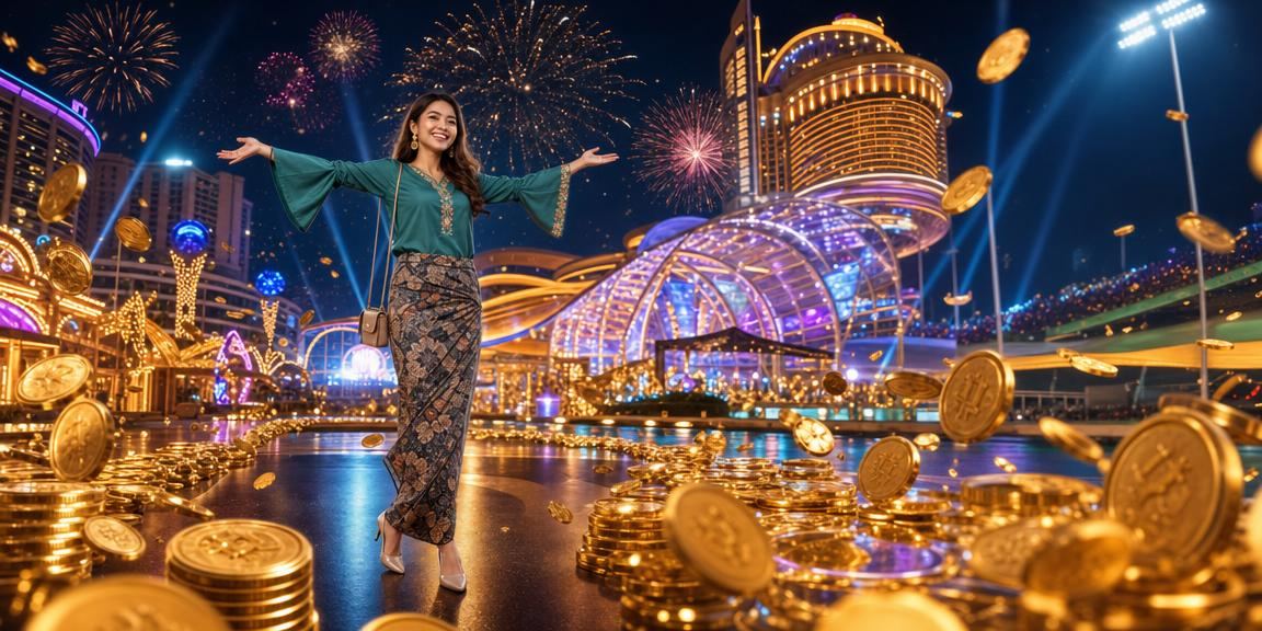 Pengguna Malaysia menikmati permainan slot bertema Hari Raya di k4club dengan akses mudah alih